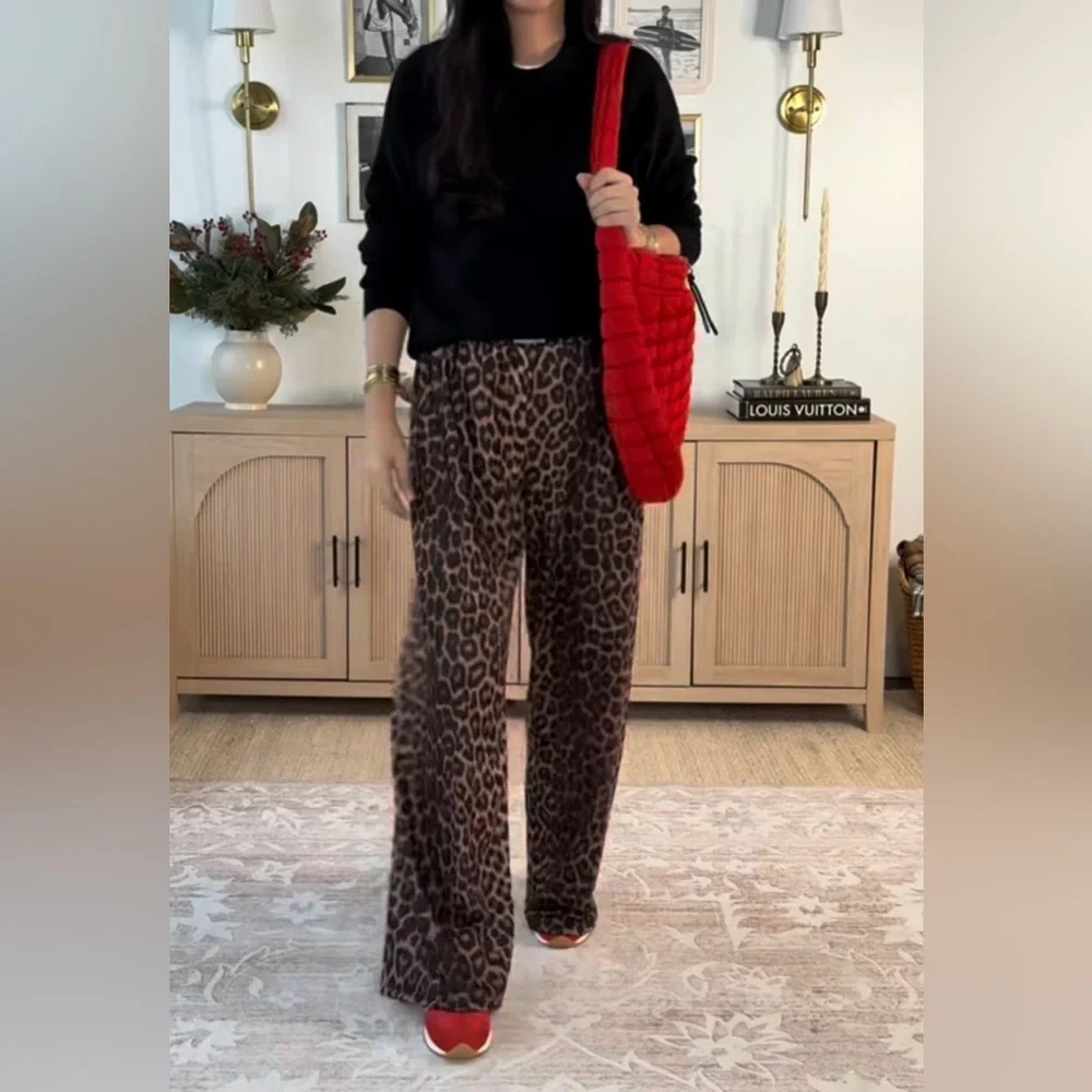 Leopard Print Boxer Vibe Wide-Leg Pants - Picture 8 of 15